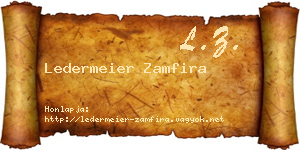 Ledermeier Zamfira névjegykártya
